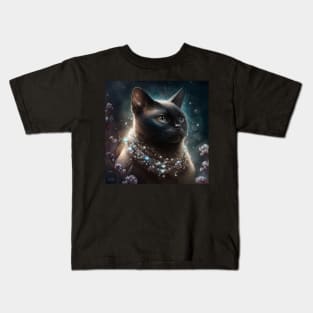 Burmese Cat Art Kids T-Shirt